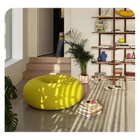 Canapé rond Donut, fauteuil de loisirs modulaire créatif et artistique, en PU, vente en gros personnalisée OEM pour projets hôteliers et de clubs