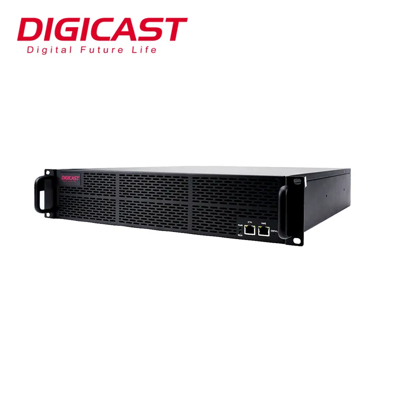 DMB-6100E คุณภาพสูง 32 ใน 1 Analog NSTC/PAL Analog Modulator 64 ใน 1 IP ถึง Analog Modulator