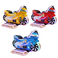 Machine de jeu vidéo d'arcade de course de moto simulateur de conduite pour enfants à jetons électrique