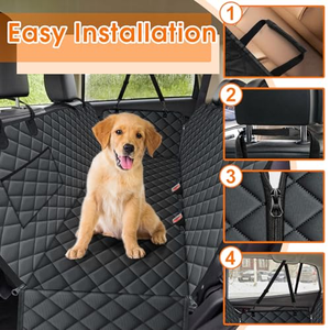 Housse de siège de voiture pour chien, imperméable, en tissu Oxford, protection de siège arrière pour animaux de compagnie, anti-rayures, hamac robuste pour les voyages - Product Image 4
