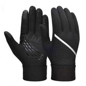 Gants de cyclisme chauds Gants de course à écran tactile imperméables antidérapants en silicone - Product Image 1