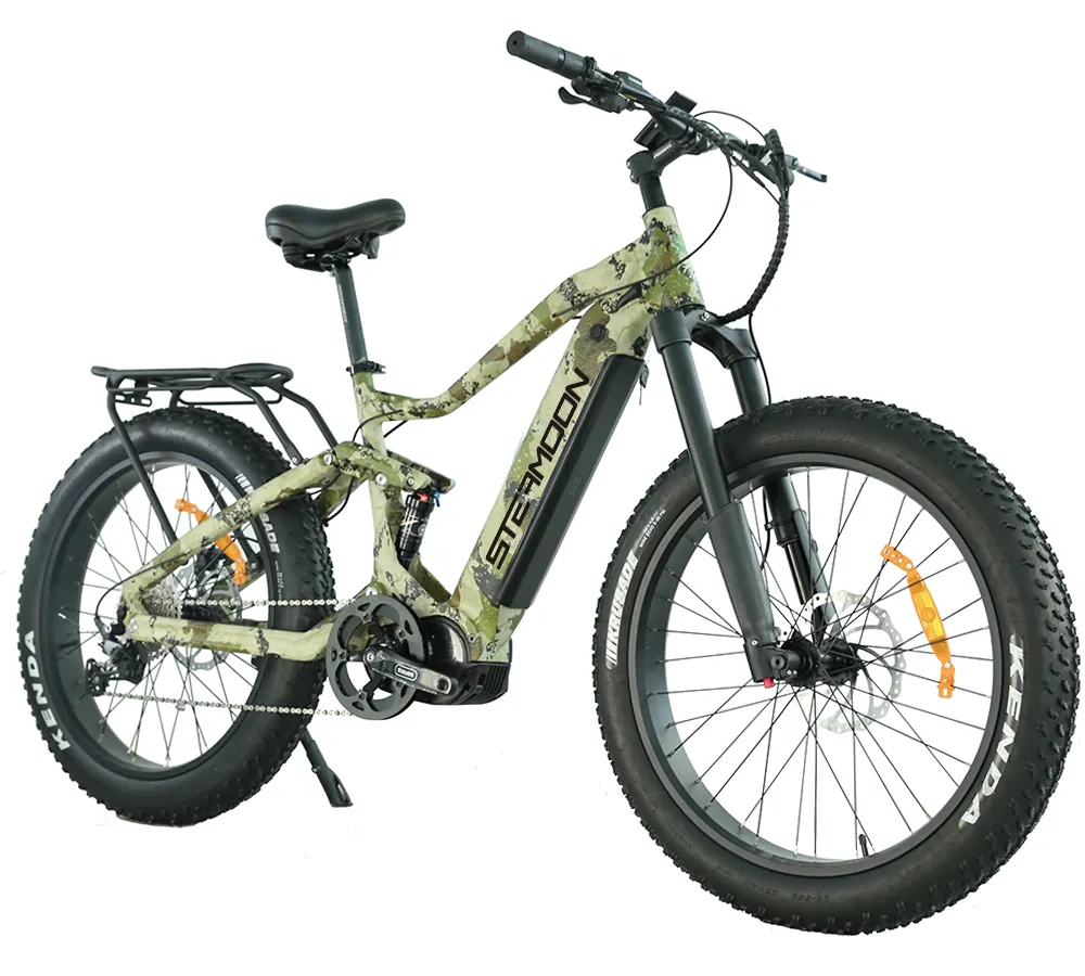 1500w Bafang M620 bicicletta elettrica a sospensione completa Ebike motore Mid Drive in lega di alluminio telaio in fibra di grasso bici elettrica