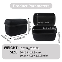 Étui de rangement rigide pour haut-parleur Bluetooth d'extérieur, sac de transport en EVA résistant aux chocs avec poche en filet intégrée pour appareils audio portables