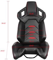 Siège baquet sport universel en cuir PVC JBR 1085, accessoires de voiture SIM, sièges de course réglables pour simulateur de véhicule