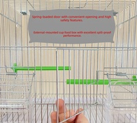 Cage à oiseaux en fil métallique électroplaqué antirouille avec mangeoires extérieures empilables pour l'élevage et la reproduction des petits oiseaux