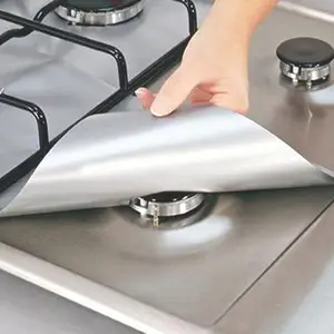 Coperture per fornelli protezioni per fornelli a Gas nero 0.2mm doppio spessore, riutilizzabili, antiaderenti, rivestimenti per la pulizia rapida per il cuoco della cucina