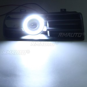 1Pair <b>LED</b> Fog <b>Lights</b> Angel Eyes Lamp Car Front Bumper Grille Grill Cover With <b>Wire</b> Kit for VW Golf MK4 98-04 - Product Image 4