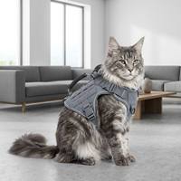 Harnais tactique en nylon pour chien, réglable, réfléchissant, avec poignée, pour chiens de taille moyenne/grande et chats de grande taille
