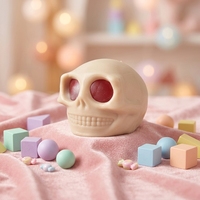 Jouet anti-stress Halloween en forme de crâne d'insecte aquatique, souple, à rebond lent, pour soulager le stress et la pression, pour enfants de 5 à 7 ans, vente en gros, produit éducatif très populaire