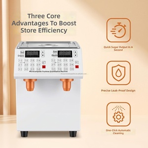 Nueva Máquina Dispensadora de Fructosa de Acero Inoxidable, Dispensador Automático de Azúcar y Jarabe Eléctrico con Capacidad de 5L + 5L para Tiendas de Té con Leche y Burbujas - Product Image 3