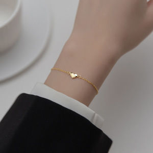 <span class=keywords><strong>Bracciali</strong></span> minimalisti in argento 925 con cuore d'amore placcato oro per donna, ragazze, coppie, amante, <span class=keywords><strong>san</strong></span> <span class=keywords><strong>valentino</strong></span> - Product Image 6