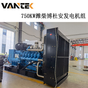 เครื่องกำเนิดไฟฟ้าดีเซล Weichai 750 กิโลวัตต์ ระบายความร้อนด้วยน้ำ 1500 รอบต่อนาที สตาร์ทไฟฟ้า 24 โวลต์ แบบโครงเปิด - Product Image 5