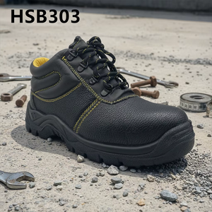 LXG, Stivali di Sicurezza in Pelle Goffrata Pura Antiurto, Calzature di Sicurezza Resistenti all'Idrolisi con Iniezione PU HSB242 - Product Image 6