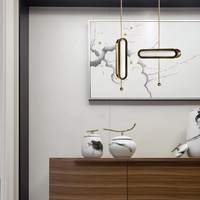 Personnalité de lampe à LED nordique moderne pour la chambre à coucher du restaurant à la maison-lustre de circuit de salon simple
