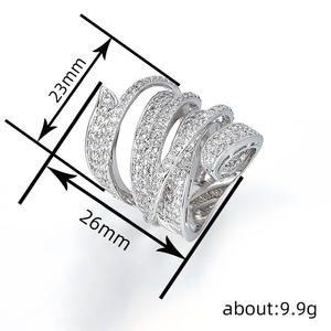 Anillo de diamantes de platino para mujer, alianza de boda de lujo, corte redondo brillante, diamantes blancos naturales de color D T0403 - Product Image 4