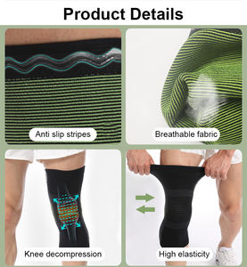 Genouillère de compression tricotée universelle <span class=keywords><strong>pour</strong></span> hommes et femmes, idéale <span class=keywords><strong>pour</strong></span> la course, le basketball, la gym et l'entraînement physique - Product Image 4