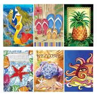 Fabricant de drapeaux, vente en gros, drapeaux de jardin personnalisés à double face, sublimation, décoration extérieure, drapeaux de jardin vierges personnalisés avec poteau