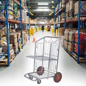 Zware Magazijn Transport <span class=keywords><strong>Trolley</strong></span> Supermarkt Bagage <span class=keywords><strong>Trolley</strong></span> Kar - Product Image 4