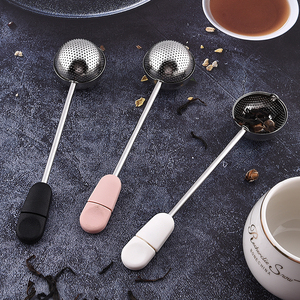 Boule à thé en maille d'acier inoxydable 4.2cm Infuseur à thé ustensile avec poignée pivotante prix bon marché ustensile en métal vente en gros - Product Image 3