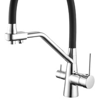 Robinet de cuisine purificateur d'eau chaud/froid de style américain, en céramique électroplaquée tout cuivre, pour le marché russe transfrontalier