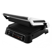 Grille-pain et gril à sandwichs Panini avec écran couleur numérique, plaques amovibles, s'ouvre à 180° °   Pour barbecue en intérieur