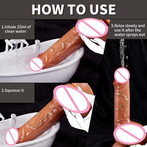 Realistische Dildos Teleskop Vibrierende Schub Realistische Dildo Masturbation Heizung Penis Fernbedienung Dick Wassers prüh spielzeug - Product Image 2