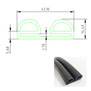 Dubbel E Type Hoge Temperatuur Bestendige Oven Deur Pakking Siliconen Afdichting Strip Warmte Isolatie Siliconen Weerzegel - Product Image 4