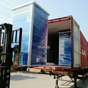 Mobile Guangzhou Outhouse Per La Vendita Vip Wc 20ft Container di Trasporto Cabina Toilette Portatif Pannello Sandwich di Lusso Toilette Portatile