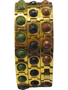 Turmalina de energía natural Pulsera de acero de titanio Alivio del dolor hipoalergénico Alivio del estrés Soporte para dormir Estilo de moda - Product Image 5