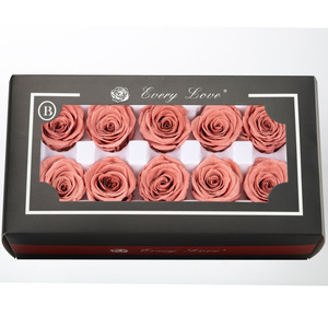 PRB14 <span class=keywords><strong>Mejor</strong></span> <span class=keywords><strong>calidad</strong></span> hecho a mano Real Touch Preserved Rose Head Flower Sweet 4CM Rose para la graduación Navidad Acción de Gracias - Product Image 5