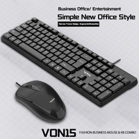 Set Keyboard dan Mouse USB Berkabel Laris Manis Harga Pabrik Vonn Mendukung OEM untuk Bisnis, Kantor, Komputer, dan Gaming