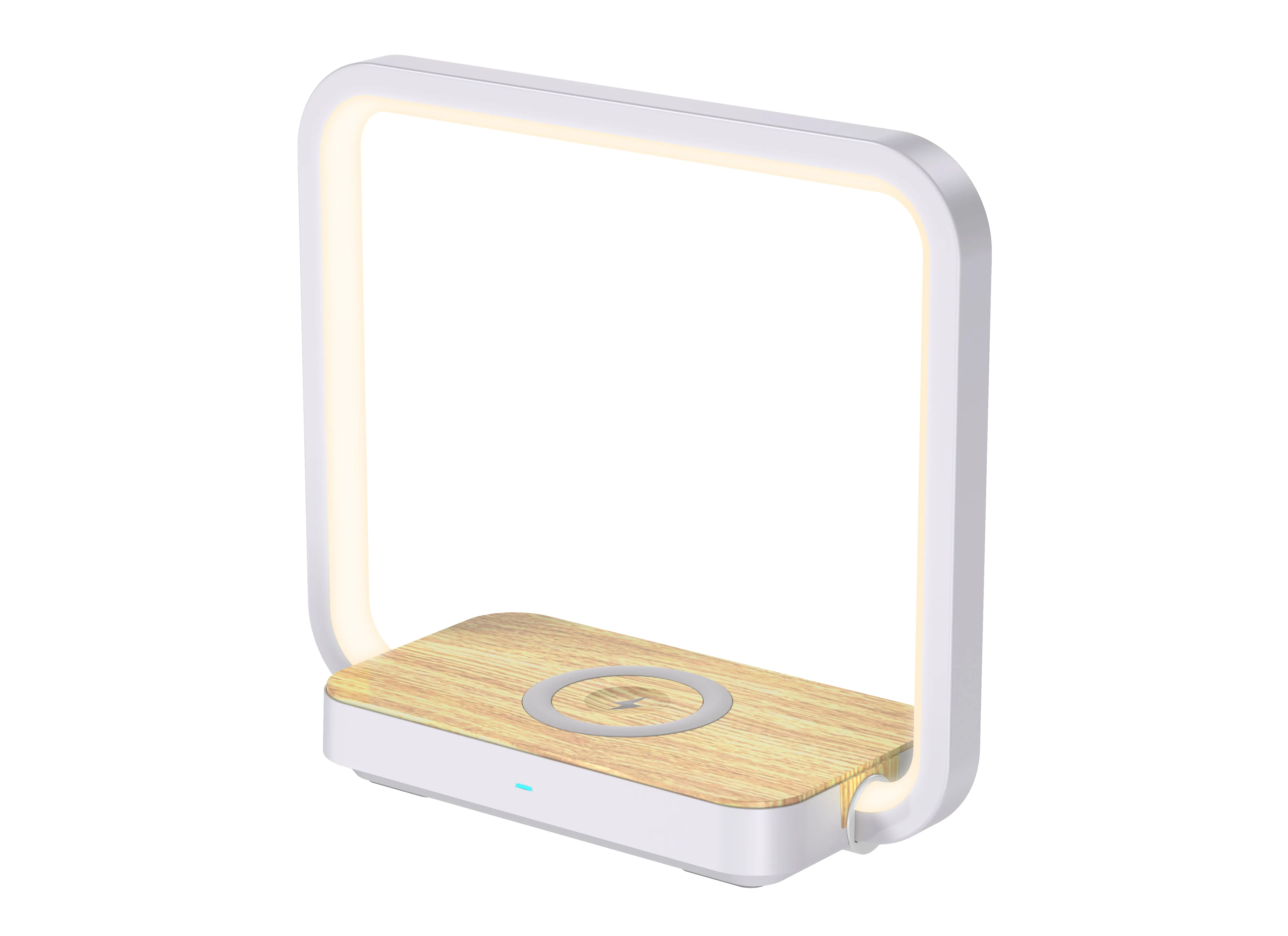 Mini versión Cargador inalámbrico Lámpara de noche LED Brillo de 3 grados Cargador inalámbrico rápido