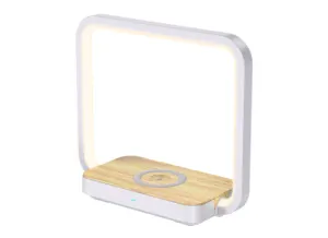Mini versione Wireless caricabatterie LED lampada da comodino 3 gradi di luminosità caricatore wireless veloce