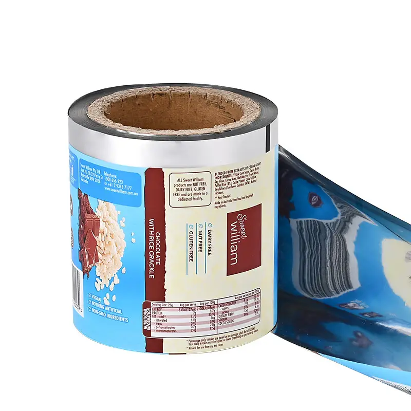 Пользовательский Прозрачный Печатный ламинированный BOPP ПЭТ PE материал Алюминиевая Фольга упаковочная пленка рулон