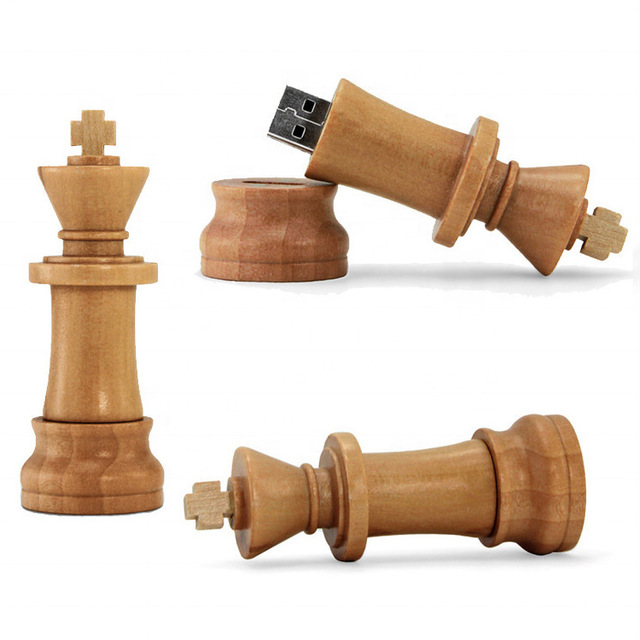 Chess Wooden Usb Flash Drive 4GB 8GB 16GB 32GB USB Stick 128GB Wood Pen Drive 64GB