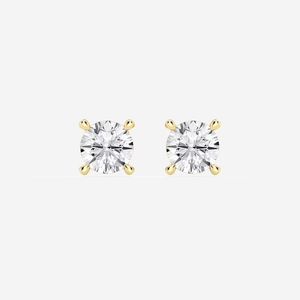 Élégantes boucles d'oreilles clous avec pierres latérales en diamant de laboratoire rond de 2,18 carats, éclat brillant, bijoux de luxe éthiques pour femmes - Product Image 4
