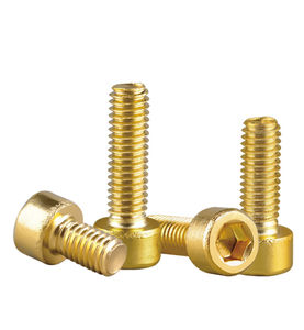 Oem din912 màu vàng brass hình lục giác ổ cắm cap <span class=keywords><strong>Head</strong></span> vít Bolt đồng bằng kết thúc làm bằng thép - Product Image 2