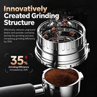 Machine à café expresso automatique électrique 20 bars avec moulin à grains conique en acier inoxydable et contrôle de température NTC pour usage domestique et VR