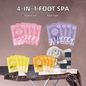 Kit de Pedicura <span class=keywords><strong>Spa</strong></span> Deluxe 4 en 1, Tratamiento de <span class=keywords><strong>Spa</strong></span> para Pies, Aroma Mineral a Limón, Sal de Burbujas, Exfoliante Líquido de Azúcar, Loción, Kit de Pedicura de 4 Pasos - Product Image 3