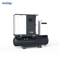 Compresseur d'air à vis combiné 4-en-1 avec moteur lubrifié au gaz naturel, refroidissement par air, air stérile pour équipement médical