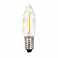 Ampoule LED à filament C6 E10 8-55V 0.2W pour pont de bougies suédoises, bougies Riffelkerzen et arche de bougies de Noël