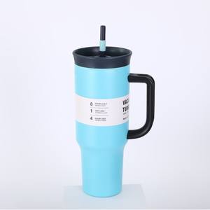 Vacuum Tumbler 40 Oz Large Capacity Stainless Steel <b>Travel</b> <b>Mug</b> With <b>Straw</b> For Hot Cold Drinks - Product Image 1