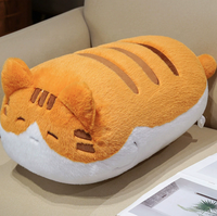 Adorable Coussin en Peluche Chaton, Doux et Moelleux, Poupée Chat Rembourrée, Coussin de Canapé Anti-Stress, Jouet en Peluche Décoratif pour la Maison, Cadeau