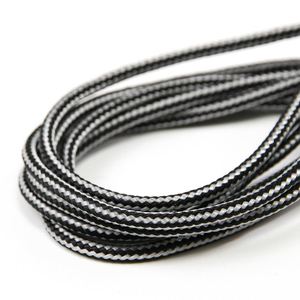 White and Black Round Braid 25mm Solid Braided Polypropylene Solid Rope Hot - Product Image 1