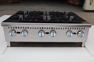 Nouvelle cuisinière à gaz de table 6 brûleurs en acier inoxydable Gaz GPL GN pour <span class=keywords><strong>restaurant</strong></span> et équipement de cuisine d'hôtel - Product Image 4