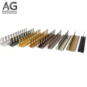 Profilé de plinthe en aluminium T5 6063, plinthe en métal anodisé moderne pour la décoration murale, prix direct d'usine en gros - Product Image 2
