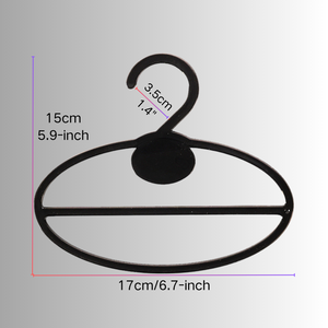 High Quality 5.3/6.7-Inch Durable Black Transparent Eco-Friendly <strong>Multi</strong>-Functional Scarf Necktie Plastic <strong>Hanger</strong> for Wardrobe - Product Image 5