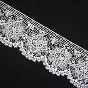 Factory Supply Luxury Guipure Lace Ribbon Retro Embroidery Lace Trim