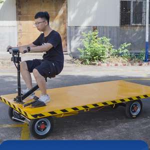 Carretilla de Carga Pesada de Plataforma Plana, Carretilla de Plataforma de Cuatro Ruedas, Carretilla Eléctrica Bidireccional, Carretilla Manual, Carretilla Logística de Gran Tamaño - Product Image 5