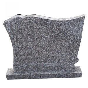 Pierre tombale en granit sculptée verticale G361, granit rouge, style roumain avec <span class=keywords><strong>plaque</strong></span> plate - Product Image 3
